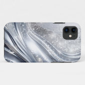 Platinsilber-Glitzer in Welle - Glitzer Case (Rückseite (Horizontal))