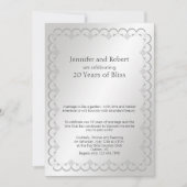 Platinum 20. Hochzeitstag Einladung (Vorderseite)