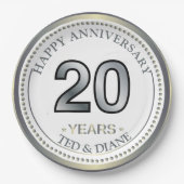 Platinum 20-Jährige Papierplatte Pappteller (Vorderseite)