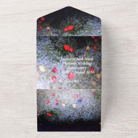 platinum 20th wedding anniversary invitation   all in one einladung (Außenbereich)