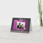 Platinum 70. Hochzeitstag & Gems Vielen Dank Dankeskarte (Vorderseite)