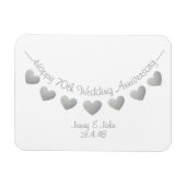 Platinum 70. Hochzeitstag Magnet (Horizontal)