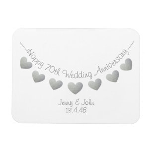 Platinum 70. Hochzeitstag Magnet