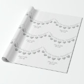 Platinum 70. Hochzeitstag personalisiert Geschenkpapier (Ungerollt)