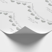 Platinum 70. Hochzeitstag personalisiert Geschenkpapier (Ecke)