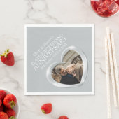 Platinum 70-jähriges Foto Servietten (Beispiel)