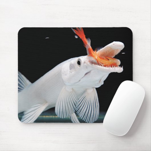 Platinum Alligator Gar Pike Mousepad (Mit Mouse)