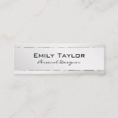 Platinum Background Silver Trimm Mini Visitenkarte (Vorderseite)