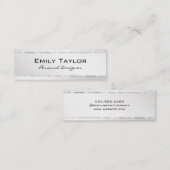 Platinum Background Silver Trimm Mini Visitenkarte (Vorne/Hinten)