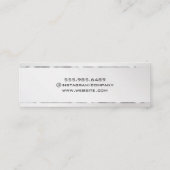 Platinum Background Silver Trimm Mini Visitenkarte (Rückseite)
