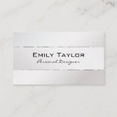 Platinum Background Silver Trimm Visitenkarte (Vorderseite)