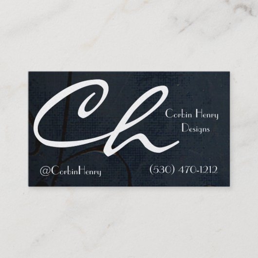 Platinum Black Leinwand Business Cards Visitenkarte (Vorderseite)