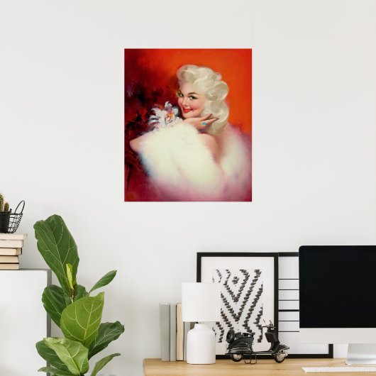 Platinum Blonde Posing Button-Up Poster (Heimbüro)