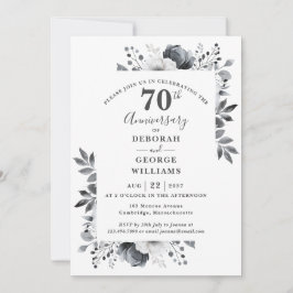 Platinum Botanisches 70. Hochzeitstag Einladung