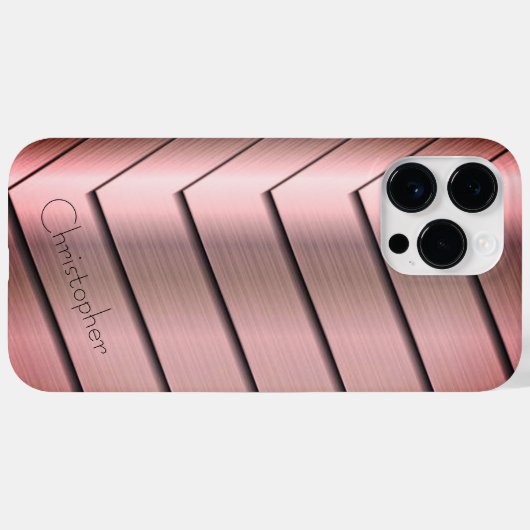 Platinum Bronze Edelstahl-Druck Case-Mate iPhone Hülle (Rückseite (Horizontal))