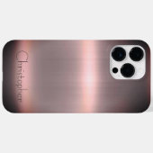 Platinum Bronze Edelstahl-Druck Case-Mate iPhone Hülle (Rückseite (Horizontal))