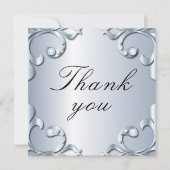 Platinum Diamonds Stilvolle klassische feierliche Dankeskarte (Vorderseite)