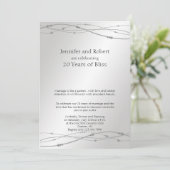 Platinum Dots 20. Hochzeitstag Einladung (Stehend Vorderseite)