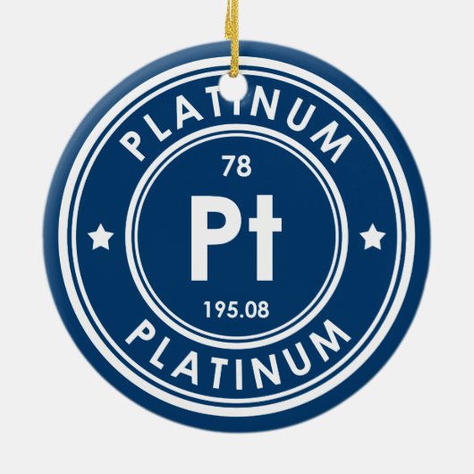 Platinum Element Blue Keramik Ornament (Hinten)