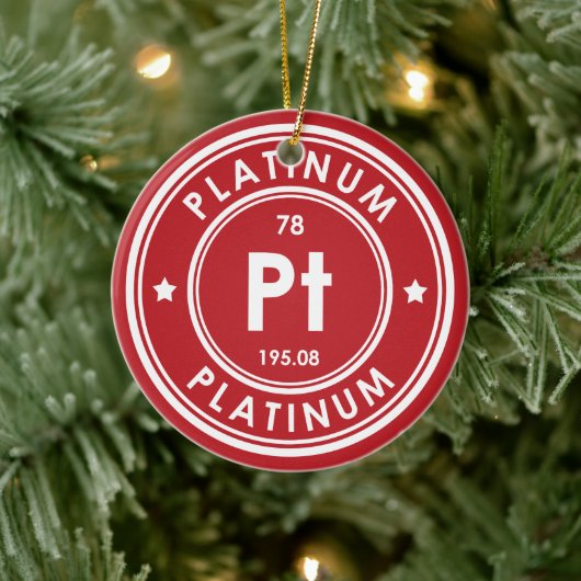 Platinum Element Rote Keramik Ornament (Baum)
