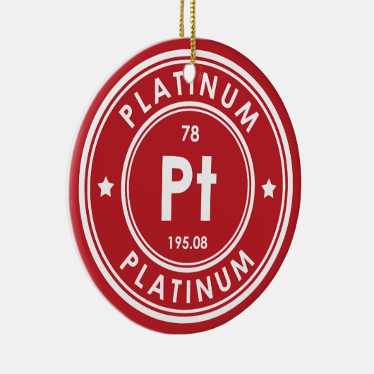 Platinum Element Rote Keramik Ornament (Rechts)