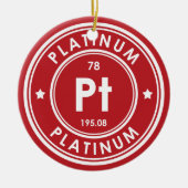 Platinum Element Rote Keramik Ornament (Vorne)
