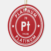 Platinum Element Rote Keramik Ornament (Links)