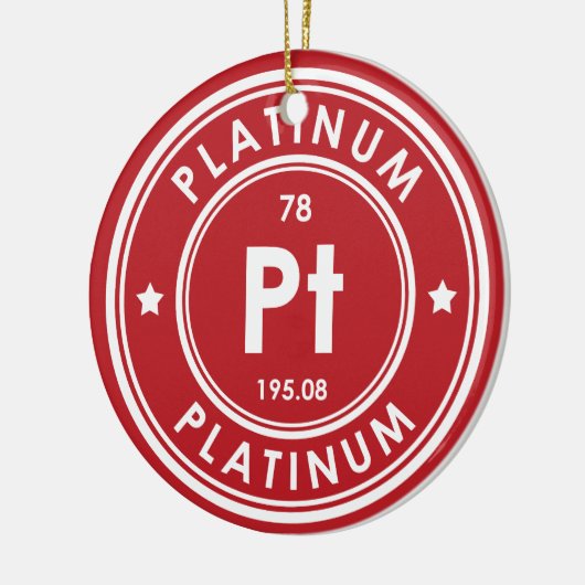Platinum Element Rote Keramik Ornament (Links)