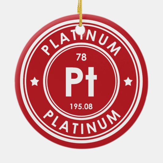 Platinum Element Rote Keramik Ornament (Hinten)