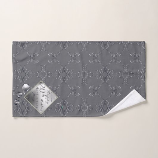 Platinum Emerald Anniversary Badetuch Set (Handtuch)