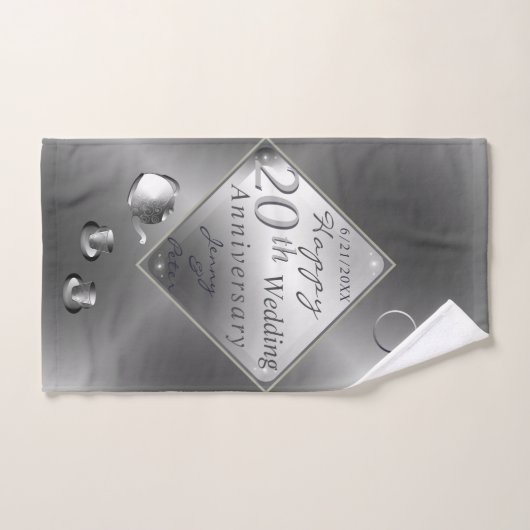 Platinum Emerald Anniversary Badetuch Set (Handtuch)