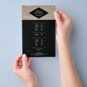 Platinum Glitzer und Glamour Beauty Salon Flyer (Handgriff)