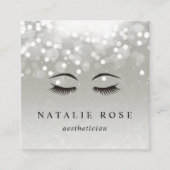Platinum Glow Ästhetiker Quadratische Visitenkarte (Vorderseite)