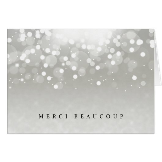 Platinum Glow Dankeschön Karte (Vorderseite (Horizontal))