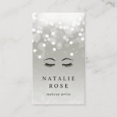 Platinum Glow Makeup Artist Visitenkarte (Vorderseite)