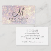 Platinum Gold Glitzer Event Plane Business Card Visitenkarte (Vorne/Hinten)