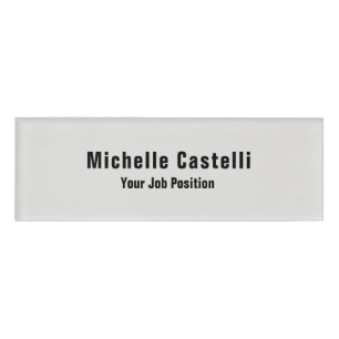 Platinum Gray Beruflich Einzigartig Moderne Stilvo Namenschild