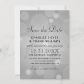 Platinum Gray Elegant Wedding Save The Date (Vorderseite)