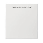 Platinum Grey Minimalist Plain Legible Modern Notizblock (Vorderseite)