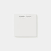 Platinum Grey Minimalist Plain Legible Modern Post-it Klebezettel (Vorderseite)