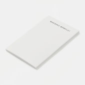 Platinum Grey Minimalist Plain Legible Modern Post-it Klebezettel (angewinkelt)