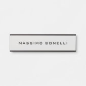 Platinum Grey Minimalist Plain Legible Modern Türschild (Vorderseite )