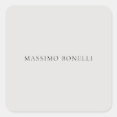 Platinum Grey Minimalist Plain Modern Quadratischer Aufkleber (Vorderseite)