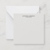 Platinum Grey Professional Modern Plain Minimalist Mitteilungskarte (Vorderseite)