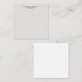 Platinum Grey Professional Modern Plain Minimalist Mitteilungskarte (Vorne/Hinten)
