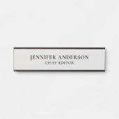 Platinum Grey Professional Modern Plain Minimalist Türschild (Vorderseite )