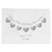 Platinum Hochzeitsgeschenk-Tasche Große Geschenktüte (Rückseite)