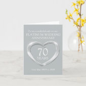 Platinum Hochzeitstag Ehefrau Karte (Gelbe Blume)
