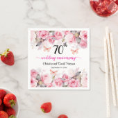Platinum Hochzeitstil-Rose zum 70. Mal Serviette (Beispiel)