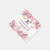 Platinum Hochzeitstil-Rose zum 70. Mal Serviette (Ecke)